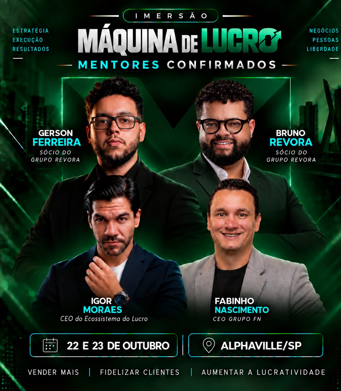 Os quatro palestrantes confirmados